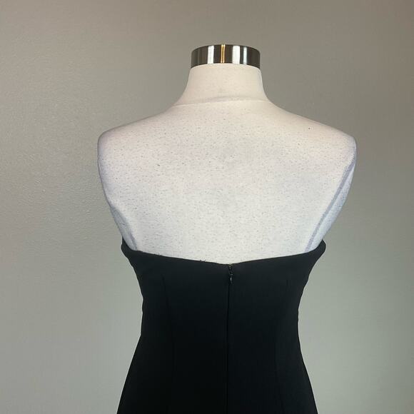 Strapless Cut Out Evening Gown Black Size 8 Thigh Slit Long Formal Dress by AQUA - Picture 6 of 11